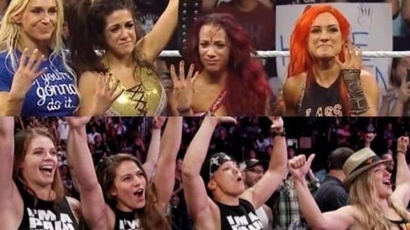 Image result for nxt four horsewomen vs mma four horsewomen